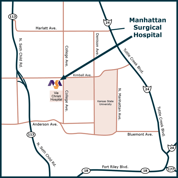 Map to Manhattan Surgical Hospital